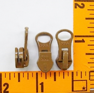 (LS) 5 Coil Locking Single Tab Slide Large Hole Cinnamon