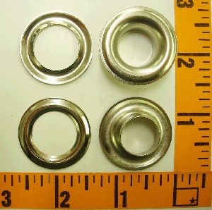 (LS) Nickel Plated Brass Grommet #5  5/8