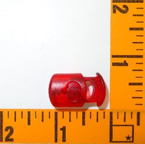 (LS) Generic Ellipse Cordlock Short Clear Red